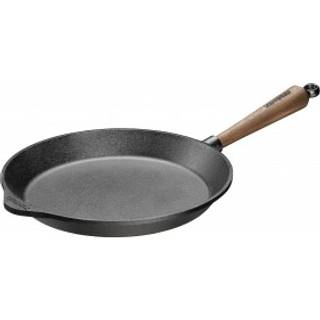 Skeppshult Walnuss Pfanne 24 cm - Gusseisen mit Walnussholzgriff - Braun,Schwarz