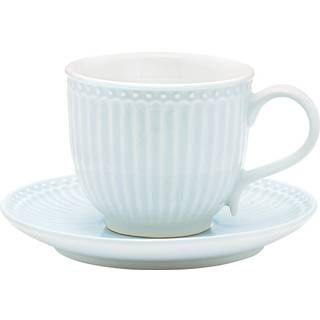 GreenGate Stoneware Cup with Saucer Alice Pale Blue