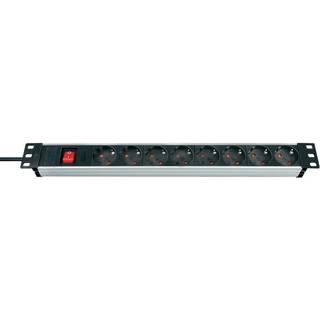 BRENNENSTUHL Steckdosenleiste Alu-Line 48,3cm Brennenstuhl 8fach 2m Schal