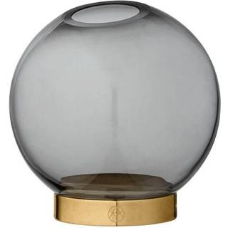 AYTM - Globe Vase w/Stand Ø10xH10 Forest/Gold