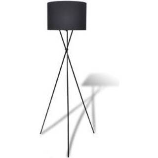 Gulvlampeskærm Med Høj Stander - Sort