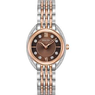 Bulova 98R230 Diamond Brun/Rosaguldtonet stål Ø30 mm