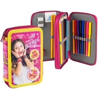 DISNEY SOY LUNA Penalhus, Dobbeltzip m/ indhold