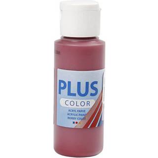 Plus Color Hobbymaling, Gl. Rød, 60ml - Hurtigtørrende