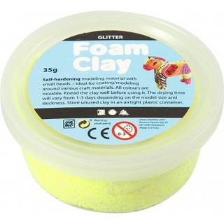 Foam Clay® Glitter Gul - 35g Selvhærdende Modellering