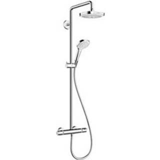 Hansgrohe Croma E 180 2jet brusesystem med termostat i krom/hvid
