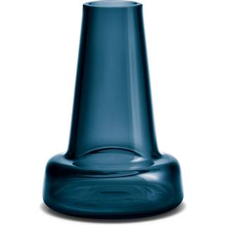 Holmegaard Flora vase lang hals 12 cm Mørkeblå