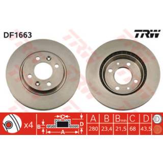 Bremseskive TRW DF1663