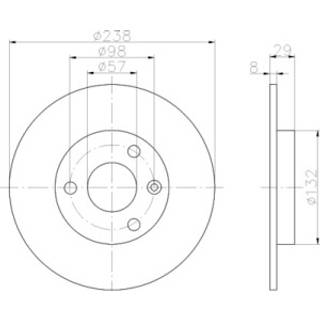 Bremseskive TEXTAR 92038500