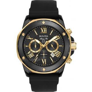 Bulova 98B278 Marine Star Sort/Gummi Ø44 mm
