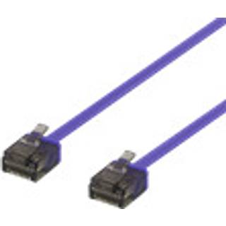 DELTACO U/UTP Cat6a patch cable, flat, 5m, 1mm thick, black