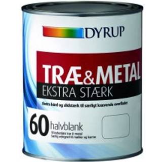 DYRUP Træ & Metal maling Ekstra Stærk Glans 60 Halvblank 1 Liter - 1 liter - Hvid (800)