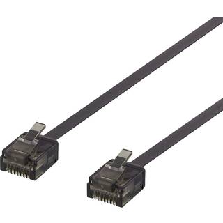 DELTACO Flat CAT/6A U/UTP LSZH 50cm Black