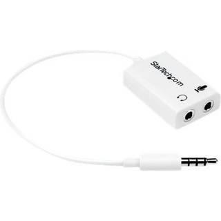 STARTECH 3.5mm 4 Position to 2x 3 Position 3.5mm Headset Splitter Adapter M/F -White