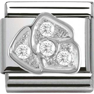 Nomination Cubic Zirconia Rose Charm - Stainless Steel - Silver