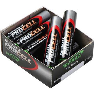 Duracell Procell LR03/AAA alkaliske batterier 1200mAh - 10 stk.