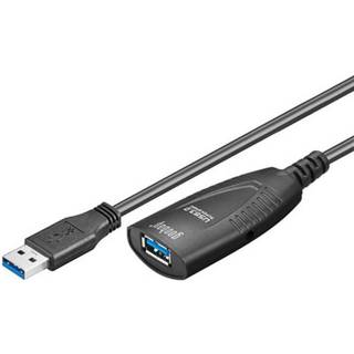 Goobay Aktivt USB 3.0-forlængerkabel, sort