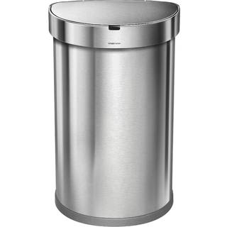 Simplehuman 45L halvrund sensor skraldespand, børstet