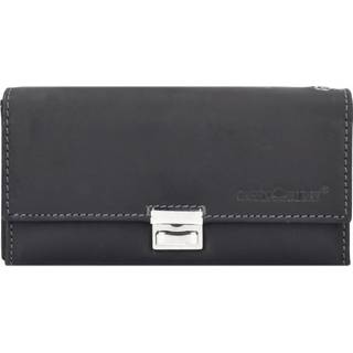 Kellnerportemonnaie Leder 17x9cm "Vintage Black" schwarz | Greenburry.de 1785-BL-20