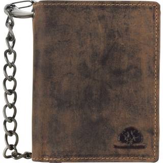 Geldbörse Leder 10x12cm mit Kette "Vintage" antikbraun 1796A-S-25 | Greenburry