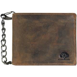 Geldbörse Leder 12x10cm mit Kette "Vintage" antikbraun 1796-S | Greenburry.de
