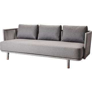 Cane-line Moments 3-personers sofa Lysegrå med grå pude