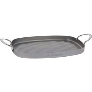 de Buyer Mineral B Grillpfanne 38x26 cm - Eisen mit Bienenwachsbeschichtung - Silber