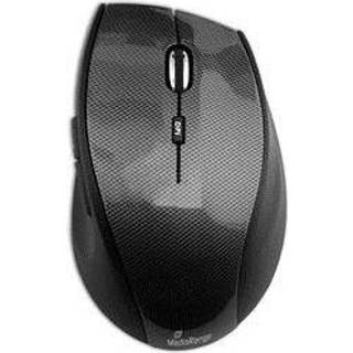 MediaRange MROS207 - mouse - 2.4 GHz - black carbon - Mus - Optisk - 5 knapper - Sort