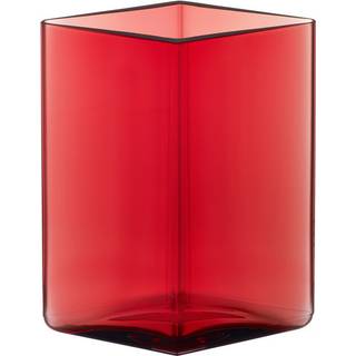 Iittala Ruutu vase 11,5x14 cm tranebær