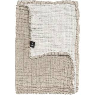 Himla Hannelin sengetæppe beige/hvid 260x260 cm