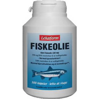 Lekaform Fiskeolie 500 mg ren fiskeolie - 300 kapsler