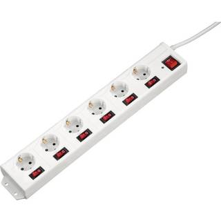Hama 137239 stikdåse 1,4 m 6 AC stikkontakt(er) Indendørs Hvid