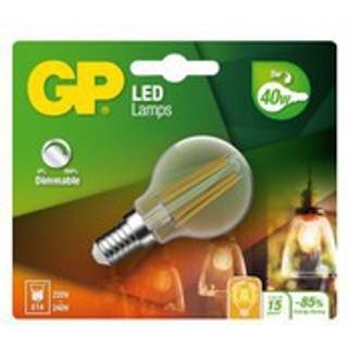 GP LED-lampe Filament Mini Globe, E14, DIM, 5W (40W), 470lm