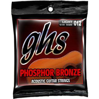 GHS Strings S325 Phosphor Bronze Acoustic Guitar Strings Light (.012-.054)