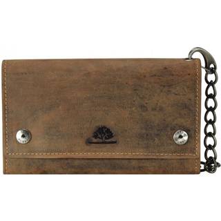 Geldbörse Leder 17x10cm mit Kette "Vintage" antikbraun 1820-S-25 | Greenburry.de