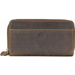 Geldbörse Leder 20x11cm mit 2 Fächern "Vintage" antikbraun 1831-25 | Greenburry.de