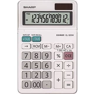 Sharp EL-340W lommeregner, 12 cifre, hvid