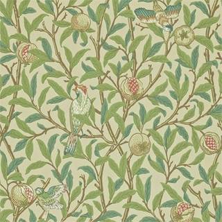 Bird & Pomegranate Bayleaf/Cream - 212539