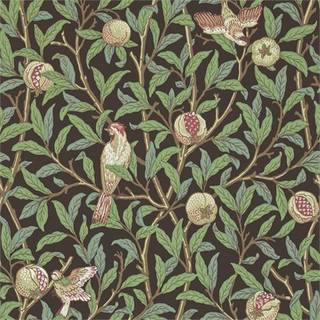 Bird & Pomegranate Charcoal/Sage - 212537