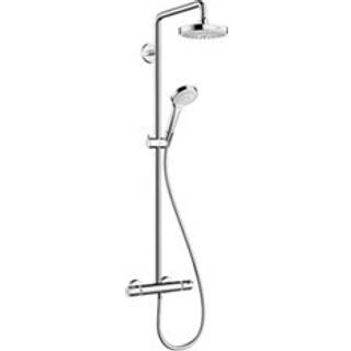 Hansgrohe Croma Select S 180 komplet brusesystem med termostat i krom/hvid