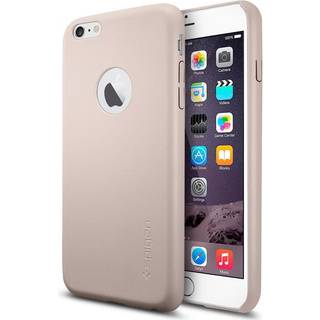 Spigen Leather Fit letvægts bagcover til iPhone 6/6S Plus. Brun.