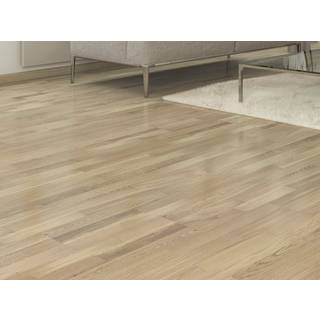 Parketgulv 3-stav - Eg Natur med hvid matlak - Bredde 207 mm