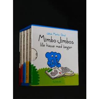Mimbo Jimbos lille kasse med bøger af Jakob Martin Strid