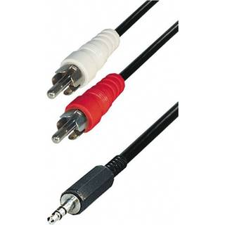 stereo MiniJack - Phono RCA lydkabel (3.5 mm. MiniJack - 2x Phono R | PRIS-MATCH