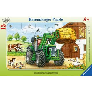 Ravensburger Puslespil Traktor På Bondegården 15 Brikker