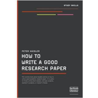 How to Write A Good Research Paper