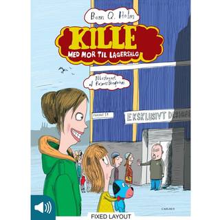 Kille med mor til lagersalg