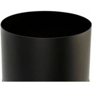 Metalbestos 100 mm overgang til 150 mm stålskorsten. Sort røgrør