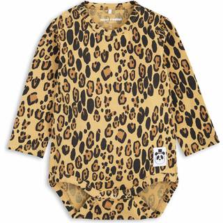 Mini Rodini Leopard Langærmet Body Beige  Beige-80/86 cm  Beige  80/86 cm  unisex