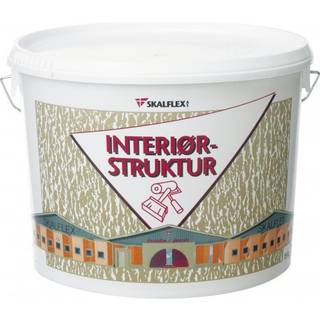 Skalflex Strukturmaling Interiør Grov Hvid  15kg ✓ På lager - klar til levering og afhentning